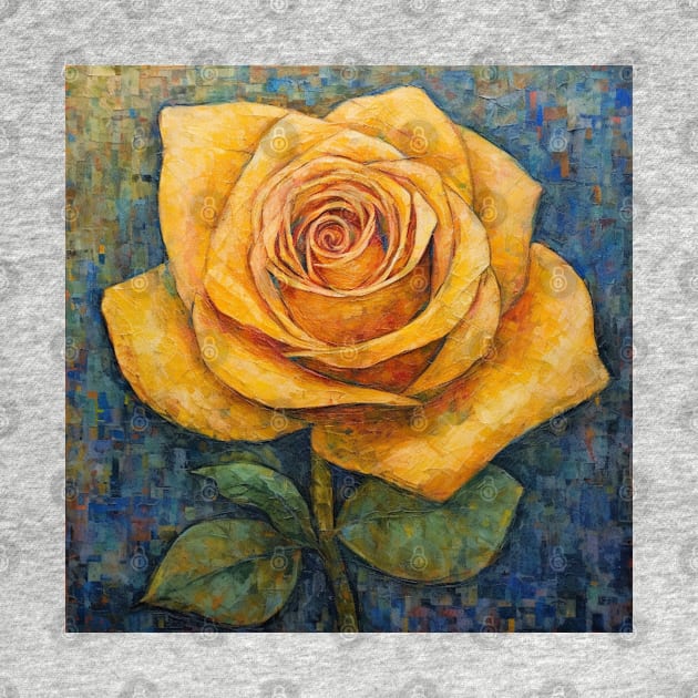 Folk Art Yellow Rose by EpicFoxArt